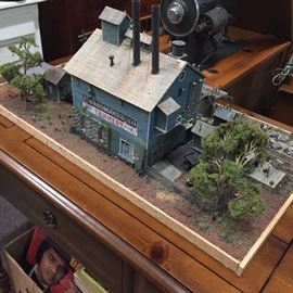 Several railroad dioramas. These were custom-made by a music teacher from UTA back in the 1970s. These are very well done and beautifully detailed in every way