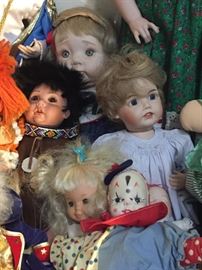  Plastic and porcelain dolls 