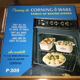 Vintage new inbox corning ware pie plates six available