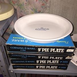 Vintage new inbox corning ware pie plates six available