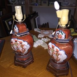 Two Asian lamps small