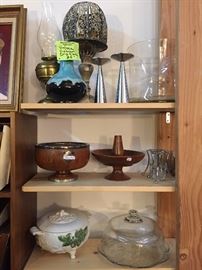 Vintage pottery and ceramics knickknacks and home Decore, baking dishes