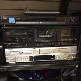 Sony DVD/CD player. Model DVP – NS325 With remote
JVC dual cassette deck. Model TD – W106
Sanyo DVD/VHS player/recorder. Model DVW – 6100