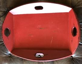 Oversized Red Wood Tray