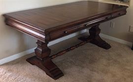 Hooker Desk w Leather Accented Top