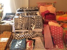 Large assortment of high end quilt fabric