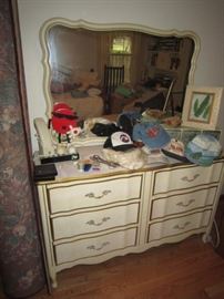 French Provincial dresser and mirror