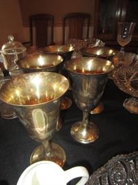 Gorham silver plate goblets