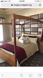 lane platinum dakota jackson queen bed frame, very heavy, disassembled and ready to take home! 