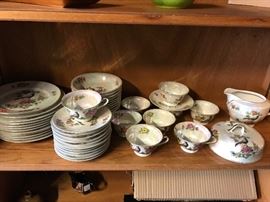 floral japanese tea set/dinnerware 