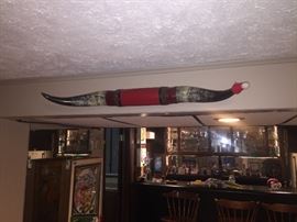 Huge bull horns