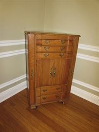 Oak jewelry armoire