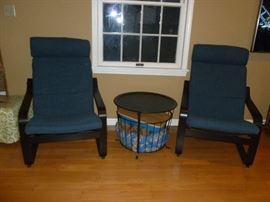 Pair of blue chairs