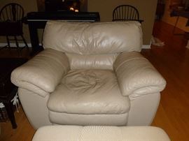 Leather Chair (has minor cat claw damage)