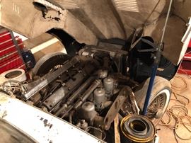 1962 Jaguar XKE Convertible with parts, engine turns over 42K orig. Miles original owner w/ all orig paperwork