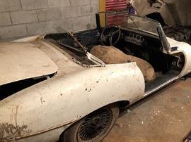 1962 Jaguar XKE Convertible with parts, engine turns over 42K orig. Miles original owner w/ all orig paperwork