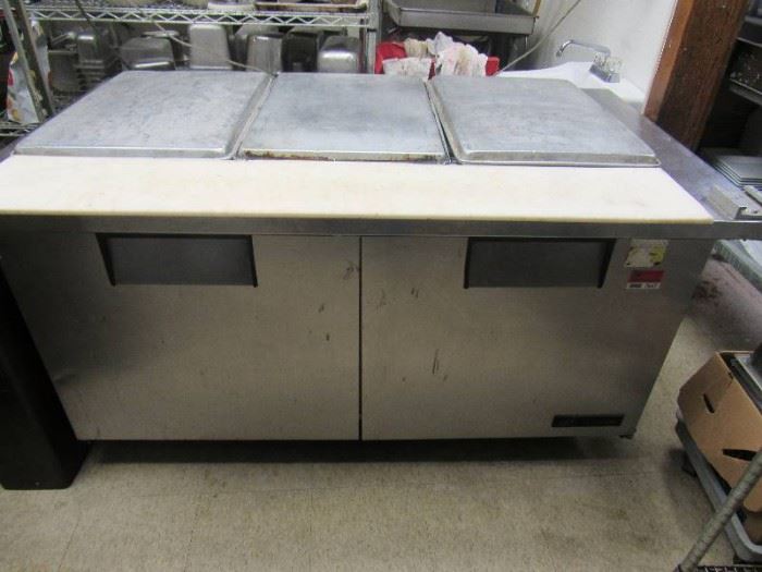 Stainless Steel True Refrigerator Prep Table