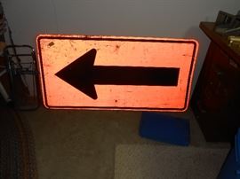 Metal sign approx 3 X 2