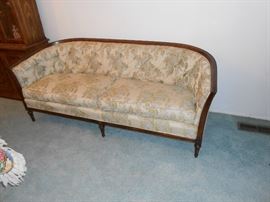 Wood framed sofa