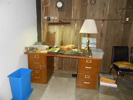 (2) metal files with a door on top