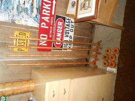 Shuffleboard sticks etc