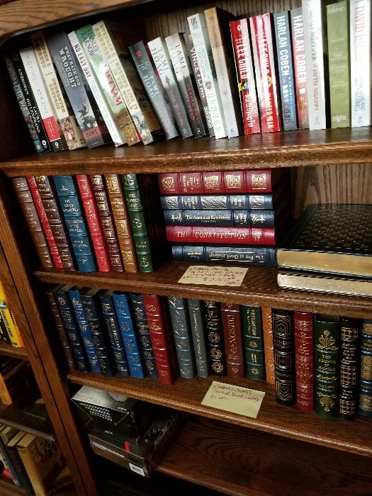 Easton Press Library of American History leather bound 35 vols in immaculate condition .. beautiful collection 