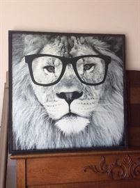 Here's Looking at you Lion with Glasses
