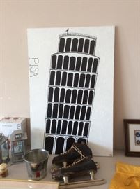 The Leaning Tower of Pisa painting