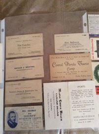 Post Card and business card collection