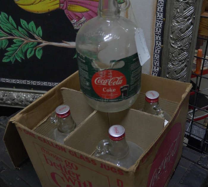 vintage coca cola jugs