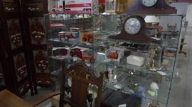 mantel clocks, cast bank
