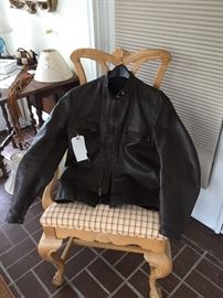size 38 vintage leather jacket