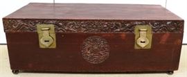Asian influence carved trunk