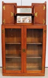 Unusual oak bookcase