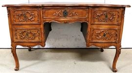 French carved writing desk