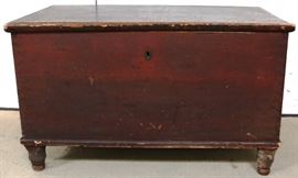 19th Century pine blanket box