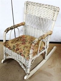 Child's wicker rocker