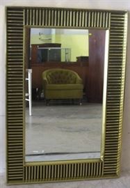 Modern History brass frame mirror