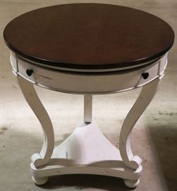 Paint decorated round table