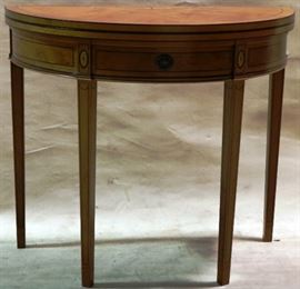 Sunburst inlay wall table by Polidor