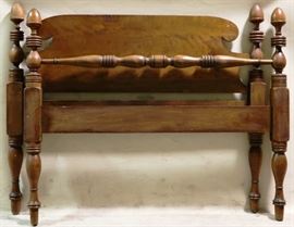 19th Century acorn carved rope bed