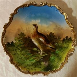 Limoges hand painted game plate