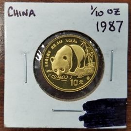 1987 1/10 oz China Gold