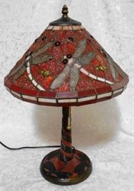 Stained art Dragonfly Lamp