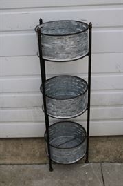 3 tier galvanized planter