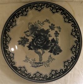 Extra Large Blue and White Platter