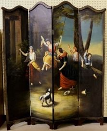 Painted dressing screen