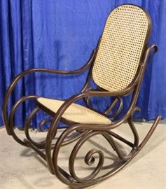 Caned back and seat rocker