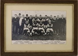 Sports print in frame