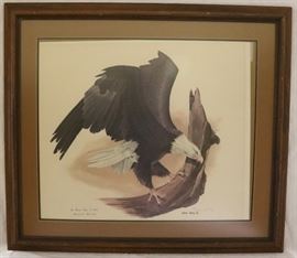 Eagle print in frame